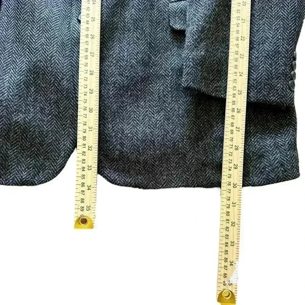 Farah Clothing Co. Men's Wool Tweed 2 Buttons Blazer Jacket Size 44L herringbone